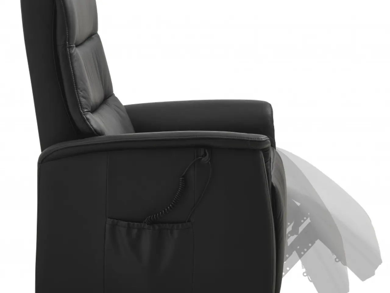 Billede 4 - Max lænestol med elektrisk recliner og løftefunktion i sort læder