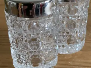 Salt- og pebersæt i glas og rustfrit stål 18/8