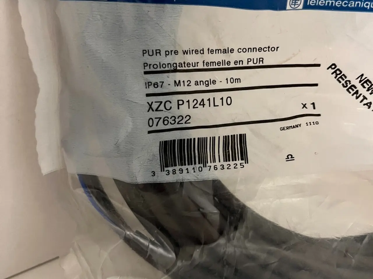 Billede 2 - Telemecanique XZC P1241L10 M12 Female stik kabel -