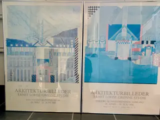 Indrammede plakater 2 stk. E Lohse - Grønne Studie