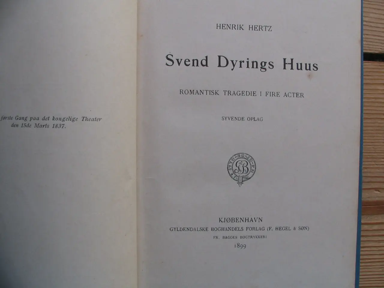 Billede 3 - Henrik Hertz. Svend Dyrings huus. fra 1899