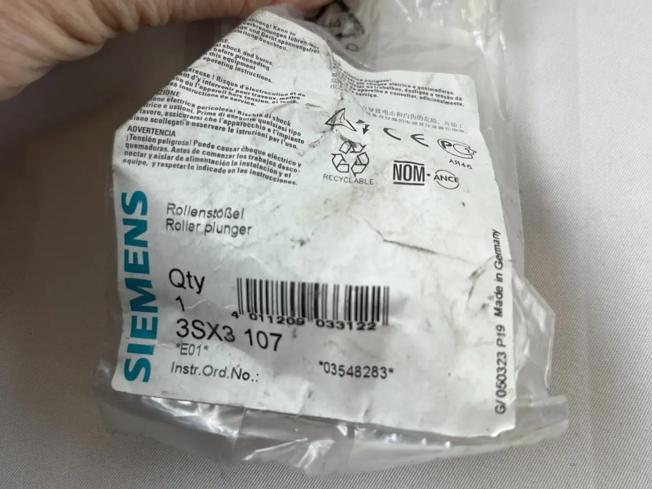 Billede 5 - Siemens 3SX3 107 Roller Plunger Actuator Head for