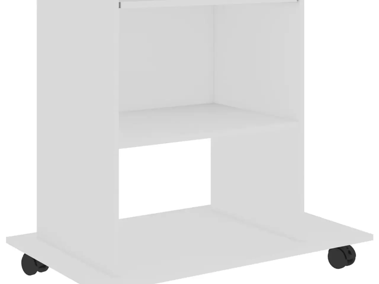 Billede 2 - Computerbord 80x50x75 cm konstrueret træ hvid