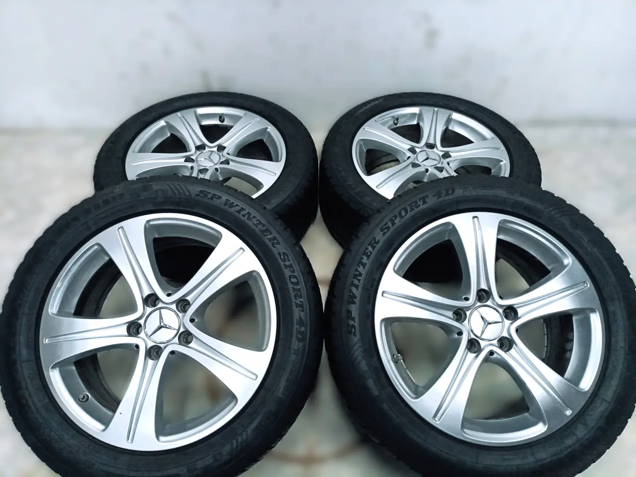 Billede 3 - 5x112 17" ET40 nav 66,6ø Mercedes vintersæt Inkl.T