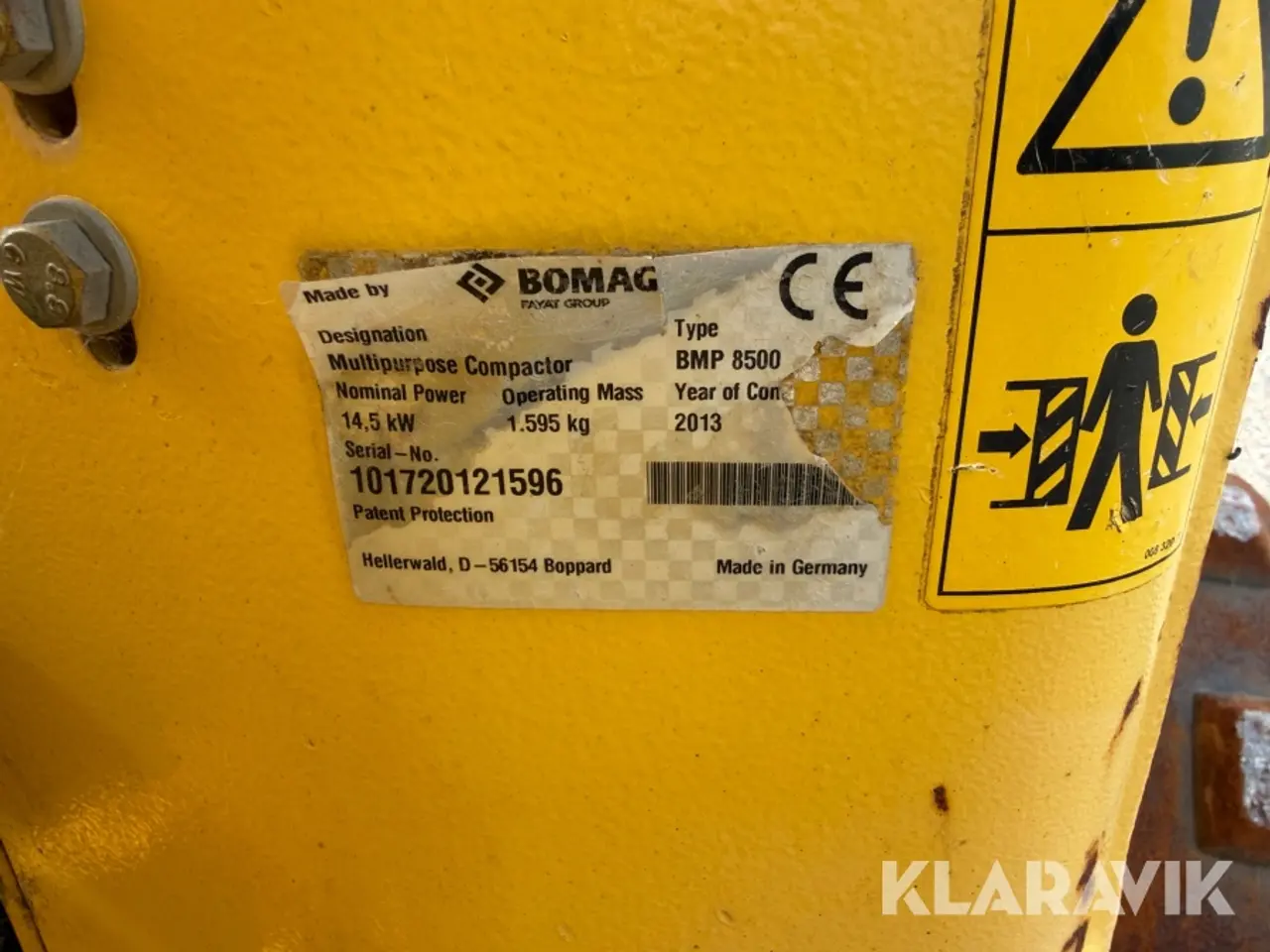 Billede 5 - Råjordskompakter Bomag BMP 8500 - 1 styk