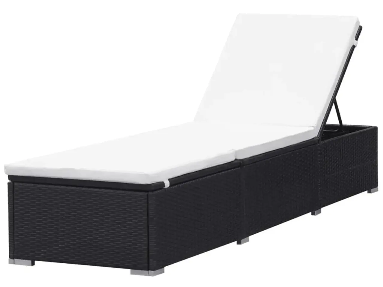 Billede 3 - Liggestole med hynder 2 stk. polyrattan sort