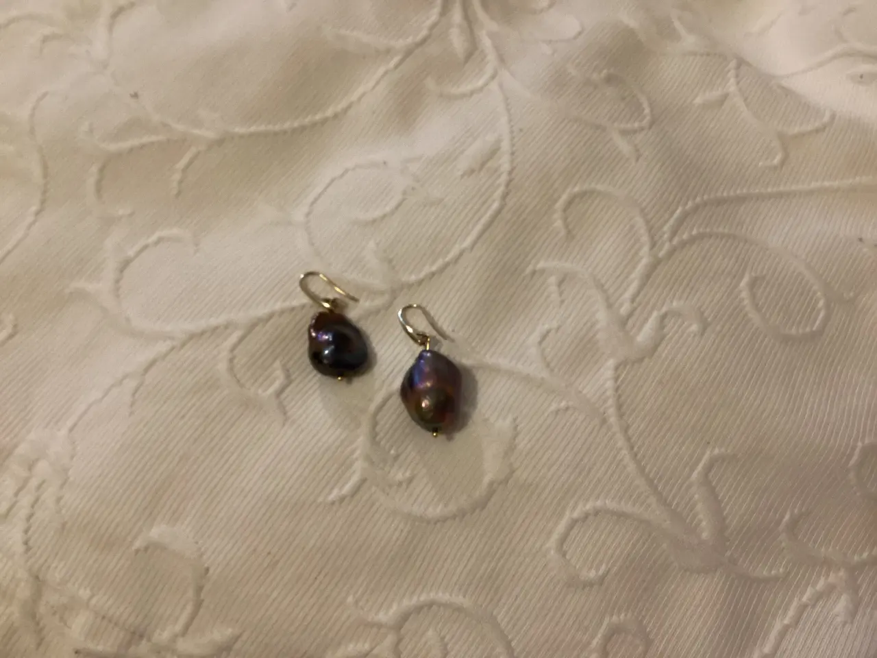 Billede 2 - Beautiful Baroque Black Pearl earrings