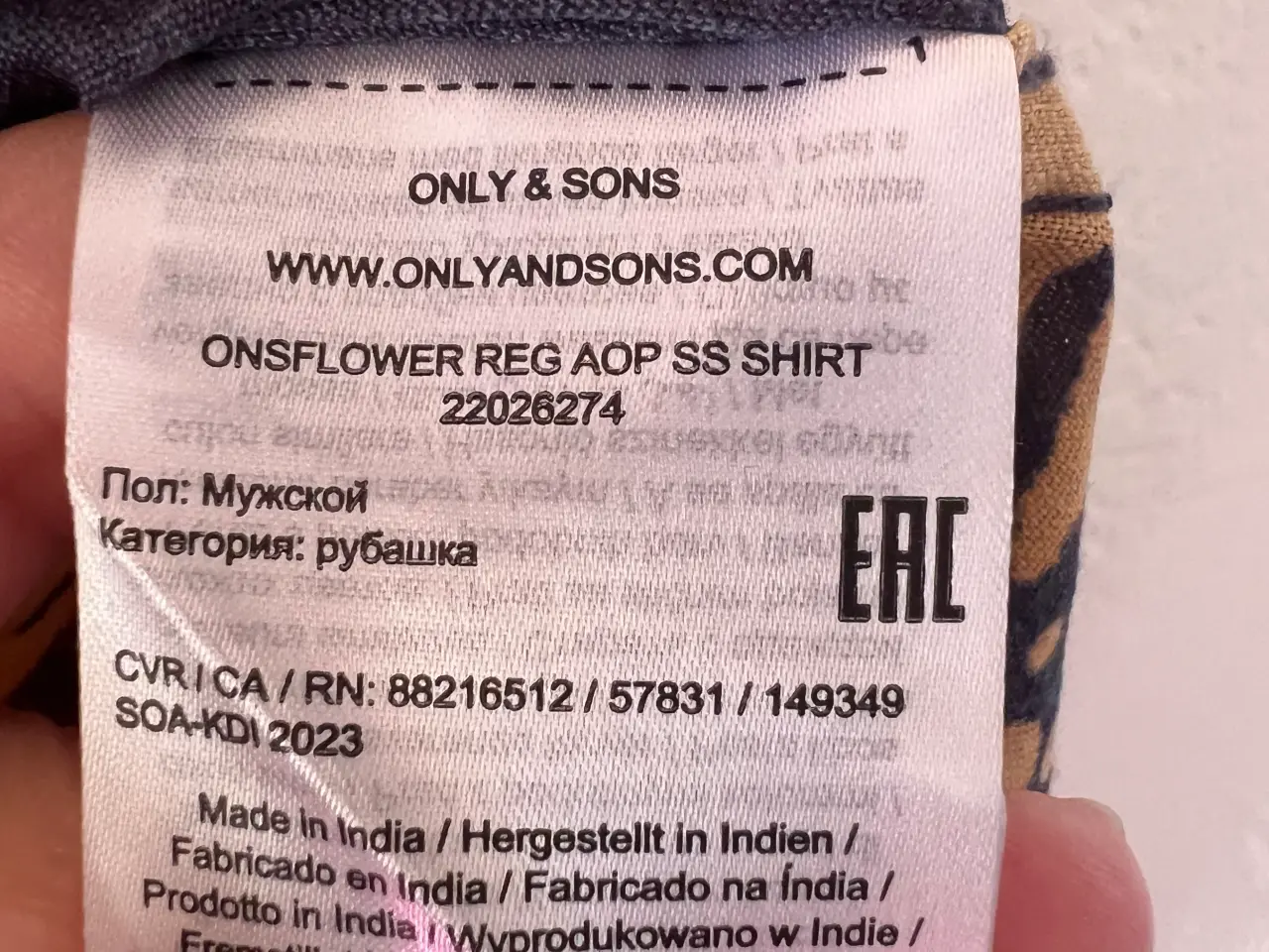 Billede 7 - NY Marineblå Hørskjorte fra Only & Sons (Str. S)