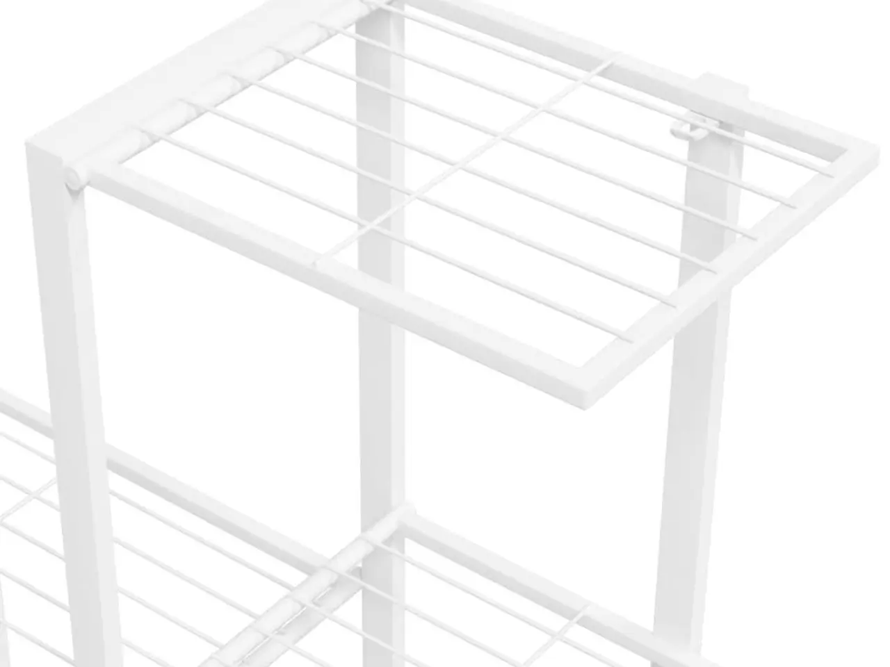 Billede 6 - Blomsterstativ med hjul - hvid, 94,5 x 25 x 92,5 cm