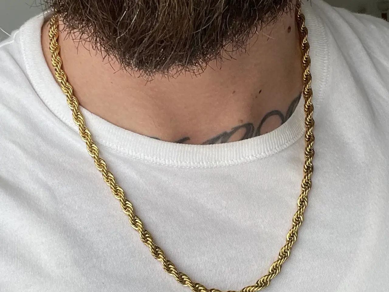 Billede 4 - 5mm 14kt goldfilled rope chain 