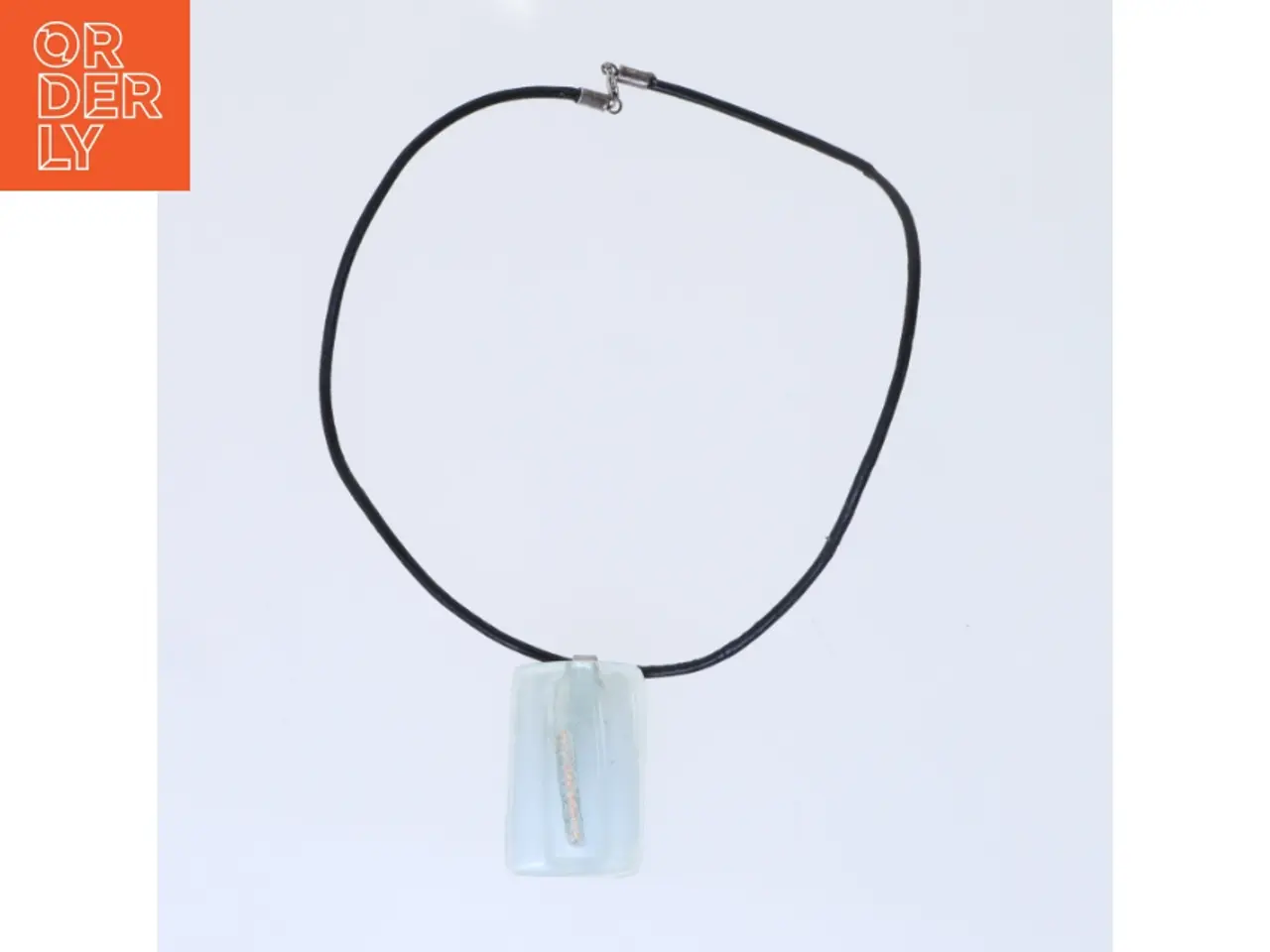 Billede 1 - Glasvedhæng halskæde (str. 42 cm)