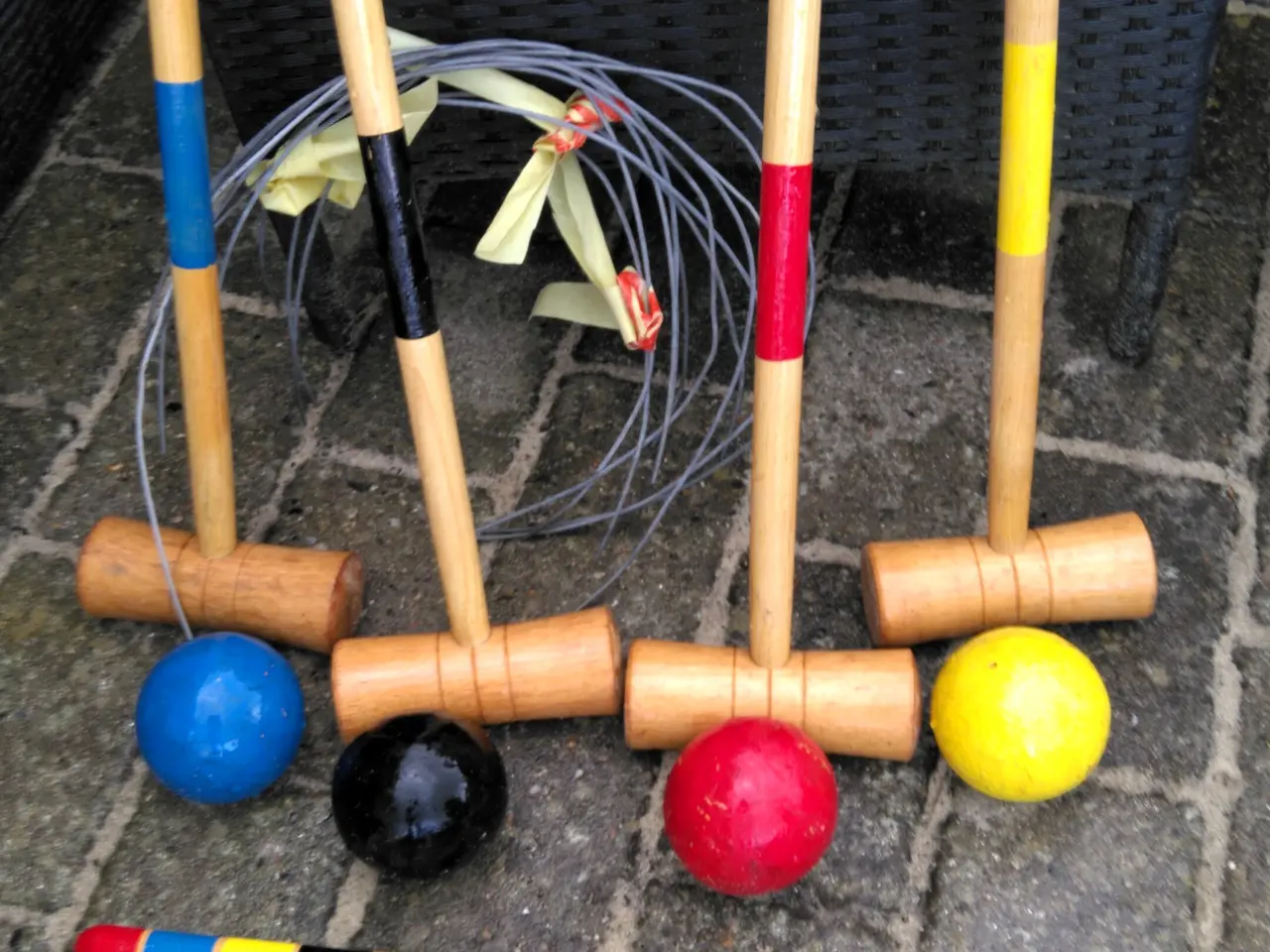 Billede 3 - Gammelt velholdt kroketspil.