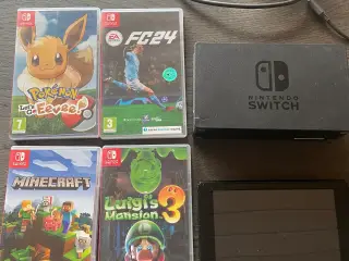 Nintendo Switch med tilbehør
