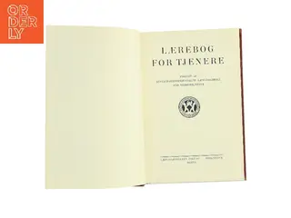 Lærebog for tjenere af Restaurationsindustriens lærlingeskole for Storkøbenhavn (Bog)