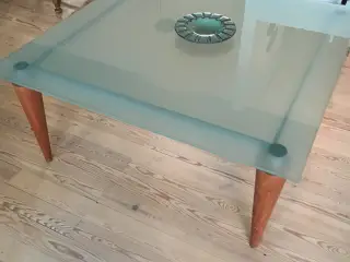 Sofabord mat glas - kvadratisk