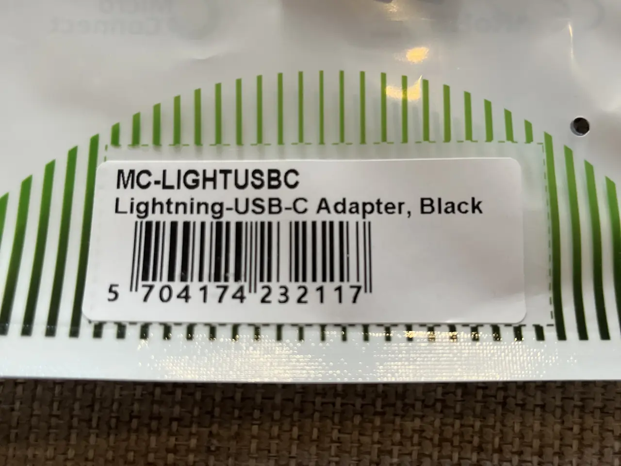 Billede 3 - MicroConnect Lightning til USB-C adapter, sort
