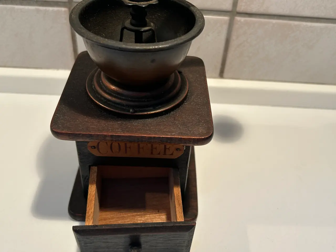 Billede 3 - Kaffekværn i træ, Vintage