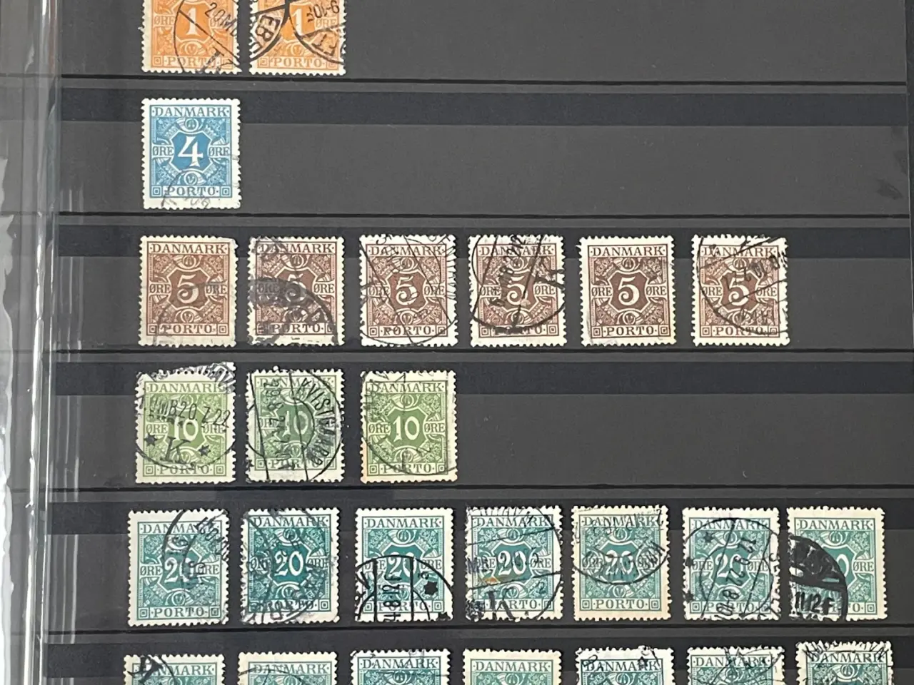 Billede 1 - Danmark, stemplet, Portomærker - 116 stk.