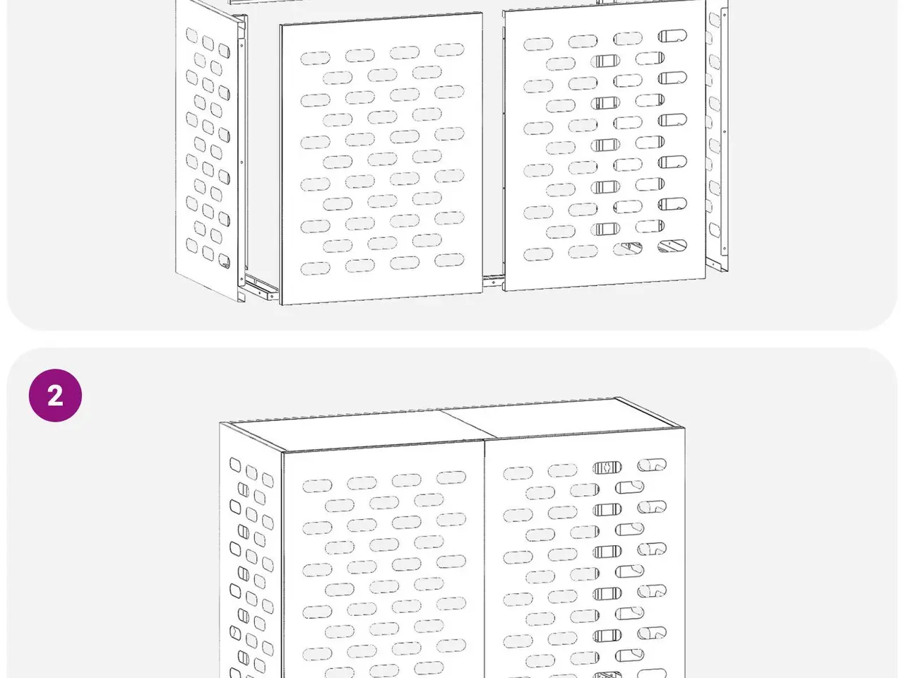 Billede 11 - Airconditiondække i stål - sort 90 x 40 x 60 cm