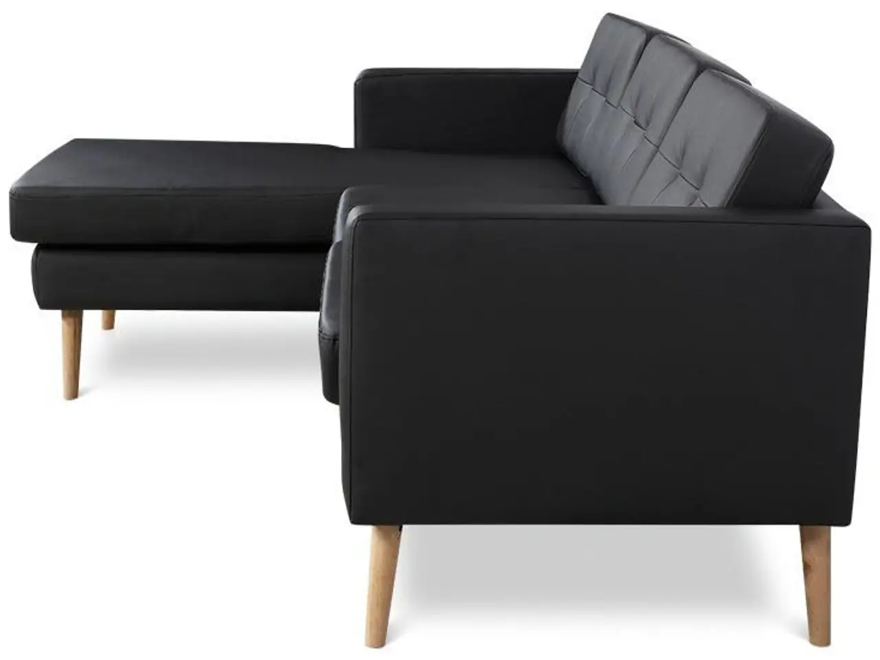 Billede 3 - Novelty chaiselongsofa venstrevendt - sort tekstillæder