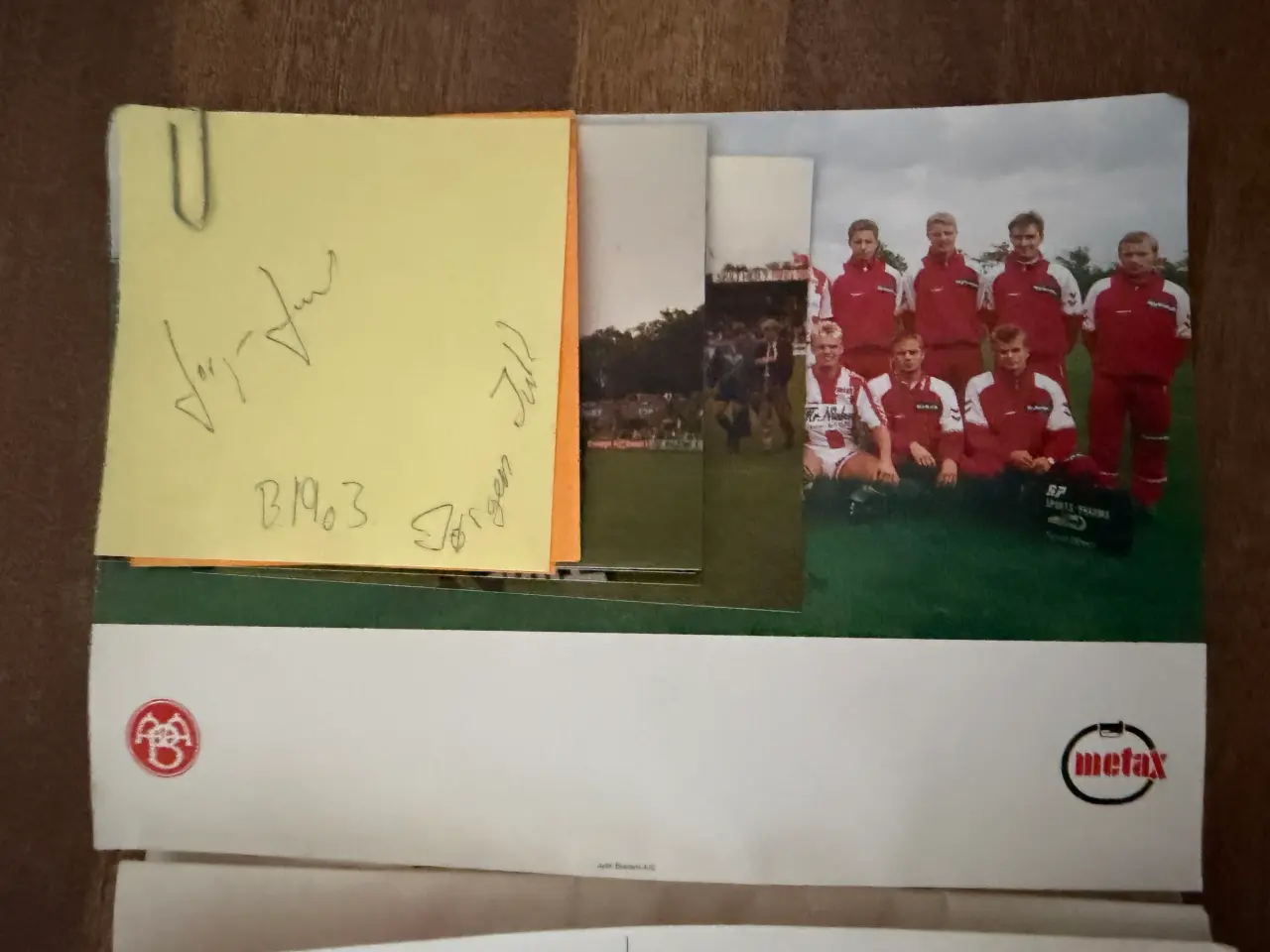 Billede 8 - Autograf hæfte med fodbold