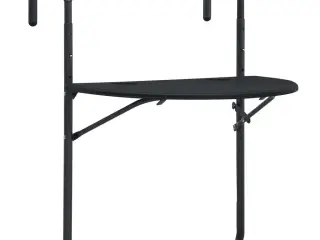 Hængende altanbord 60 x 64 x 83,5 cm plastik rattanlook sort