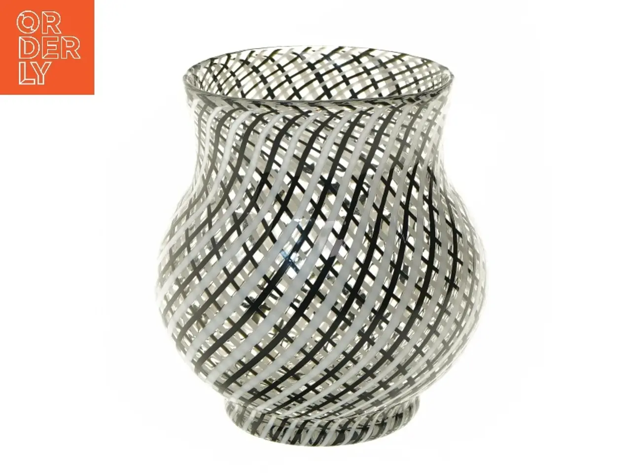 Billede 1 - Glasvase med spiraldesign (str. 19 cm)