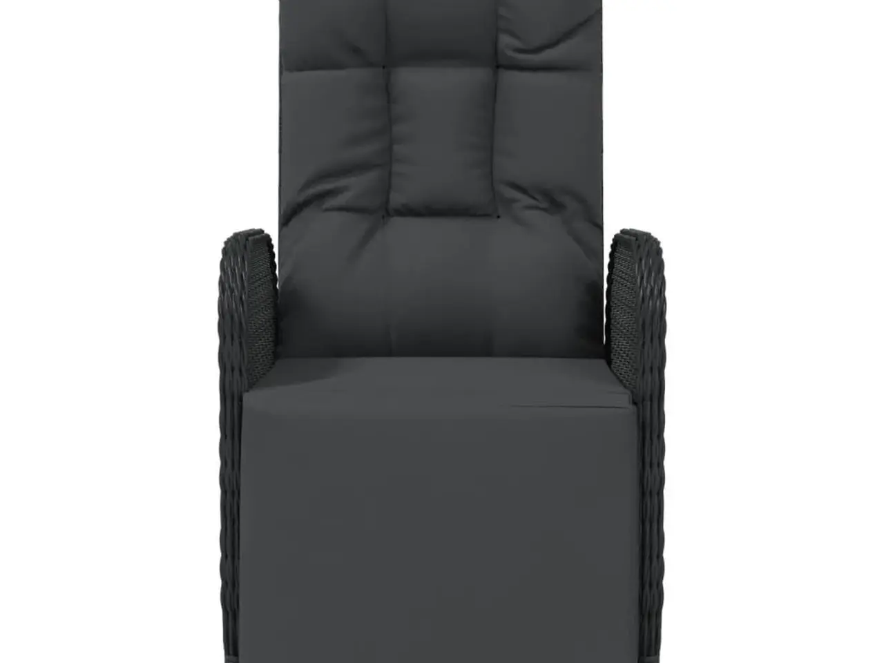 Billede 5 - Havestole med lænefunktion og hynder - 2 stk., polyrattan, sort