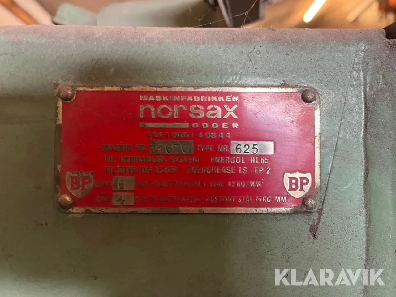 Billede 4 - Hydraulisk pladesaks Norsax 625