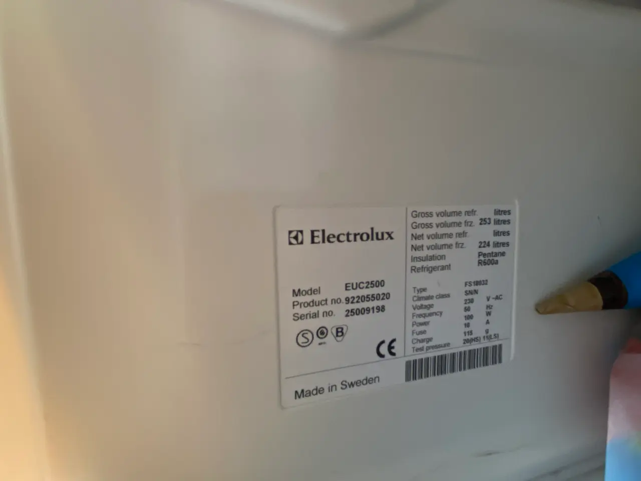 Billede 5 - Electrolux skabsfryser 180 cm