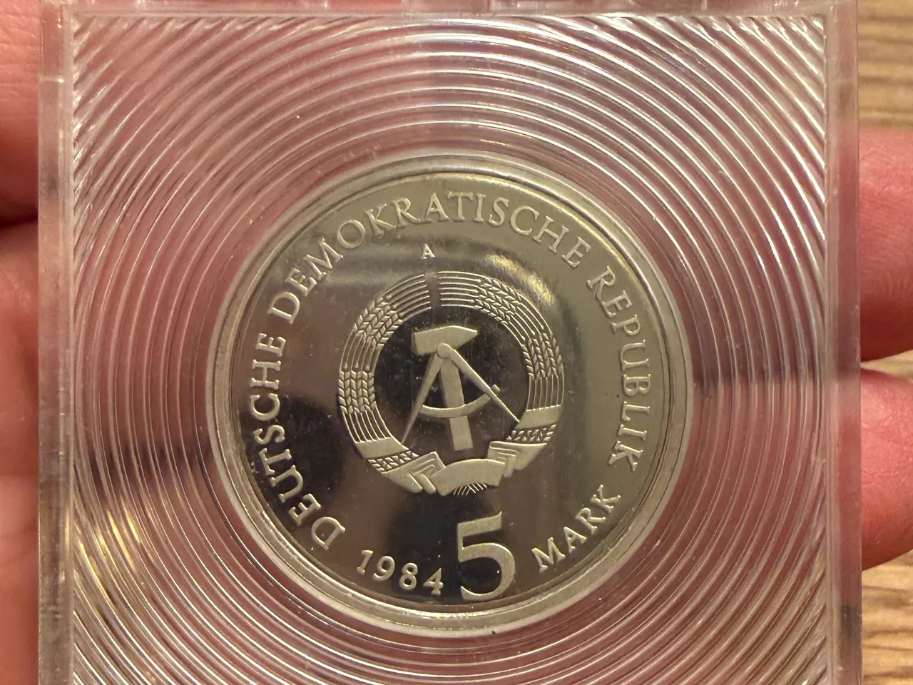 Billede 2 - DDR 5 Mark 1984 – Thomaskirche Leipzig – proof 