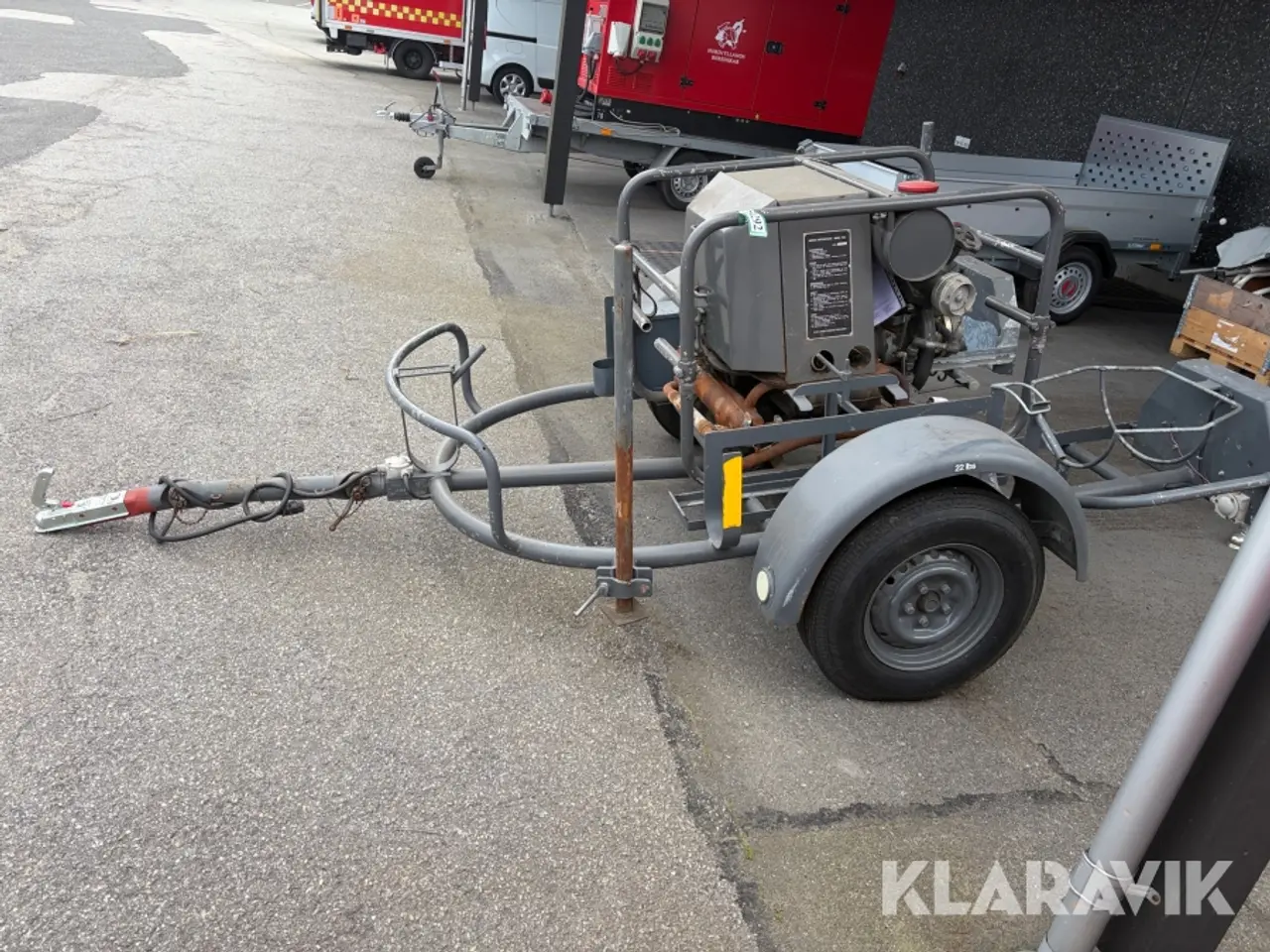 Billede 2 - Vandforsyningsenhed / brandpumpe på trailer DVI 12/3 1200 bobbel motor