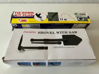 Camping, Fiamma Stormstrop og Foldbar Spade