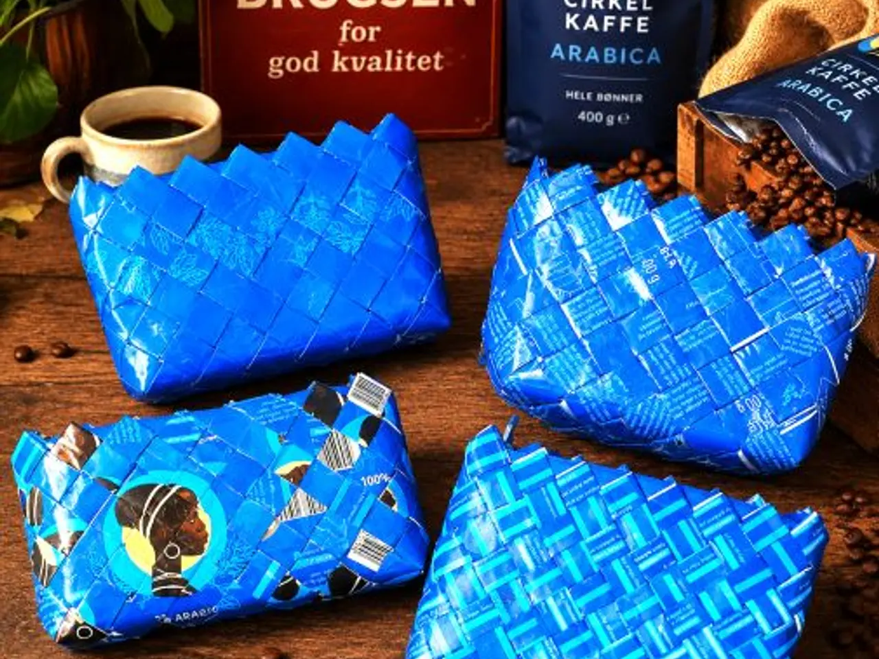 Billede 6 - Unik, håndflettet clutch af Cirkel Kaffe-poser 