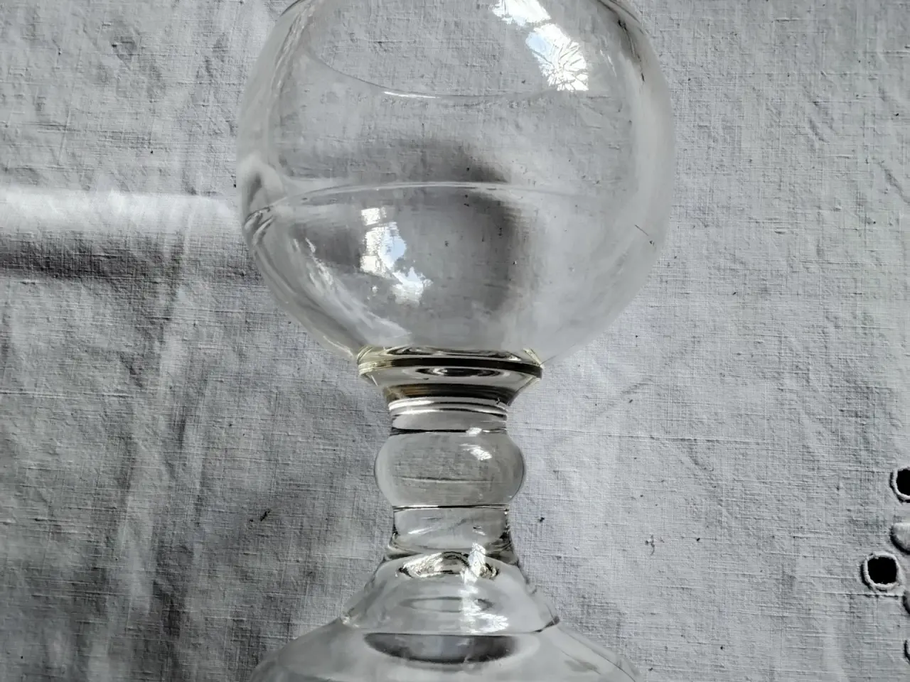 Billede 1 - Stor retro glasopsats / kæmpe kroglas ca 19 cm høj