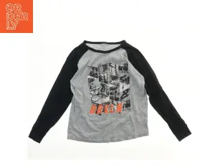 Langærmet T-shirt med BRKLN print (str. L 44 cm B 55 cm)