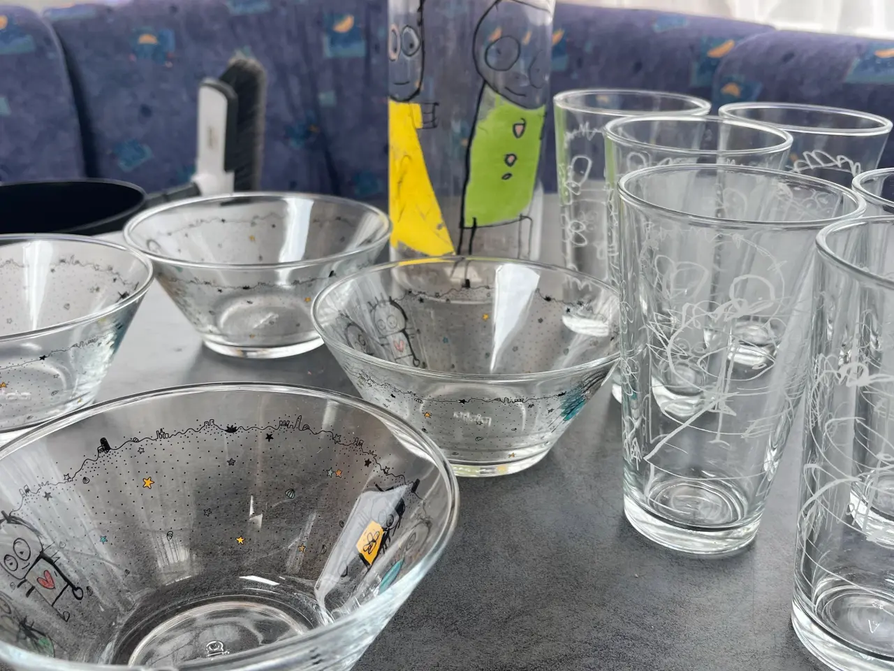 Billede 1 - Glas med børnemotivet