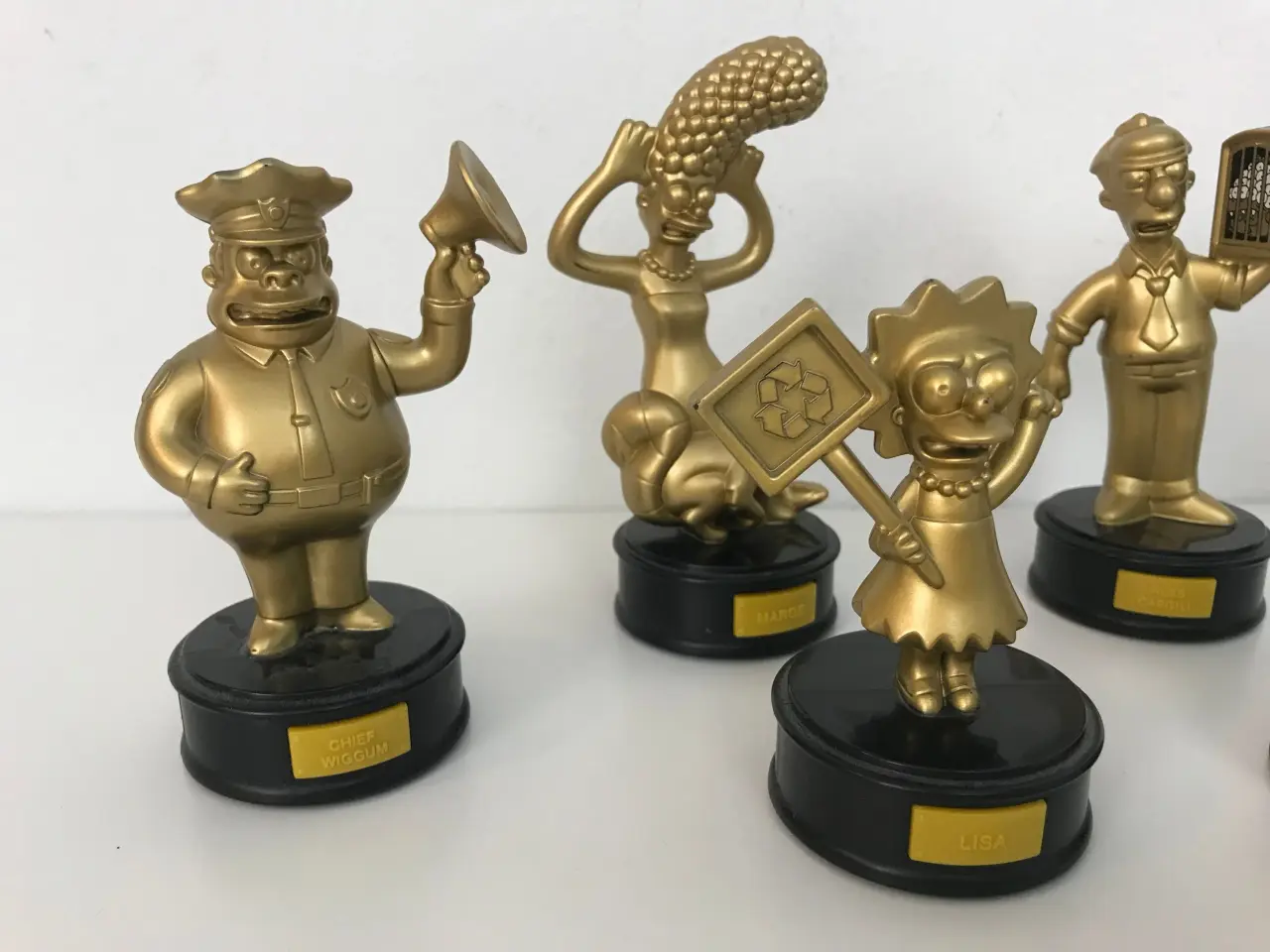 Billede 3 - 6 stk Simpsons 'guld' samlefigurer (BK 2007)