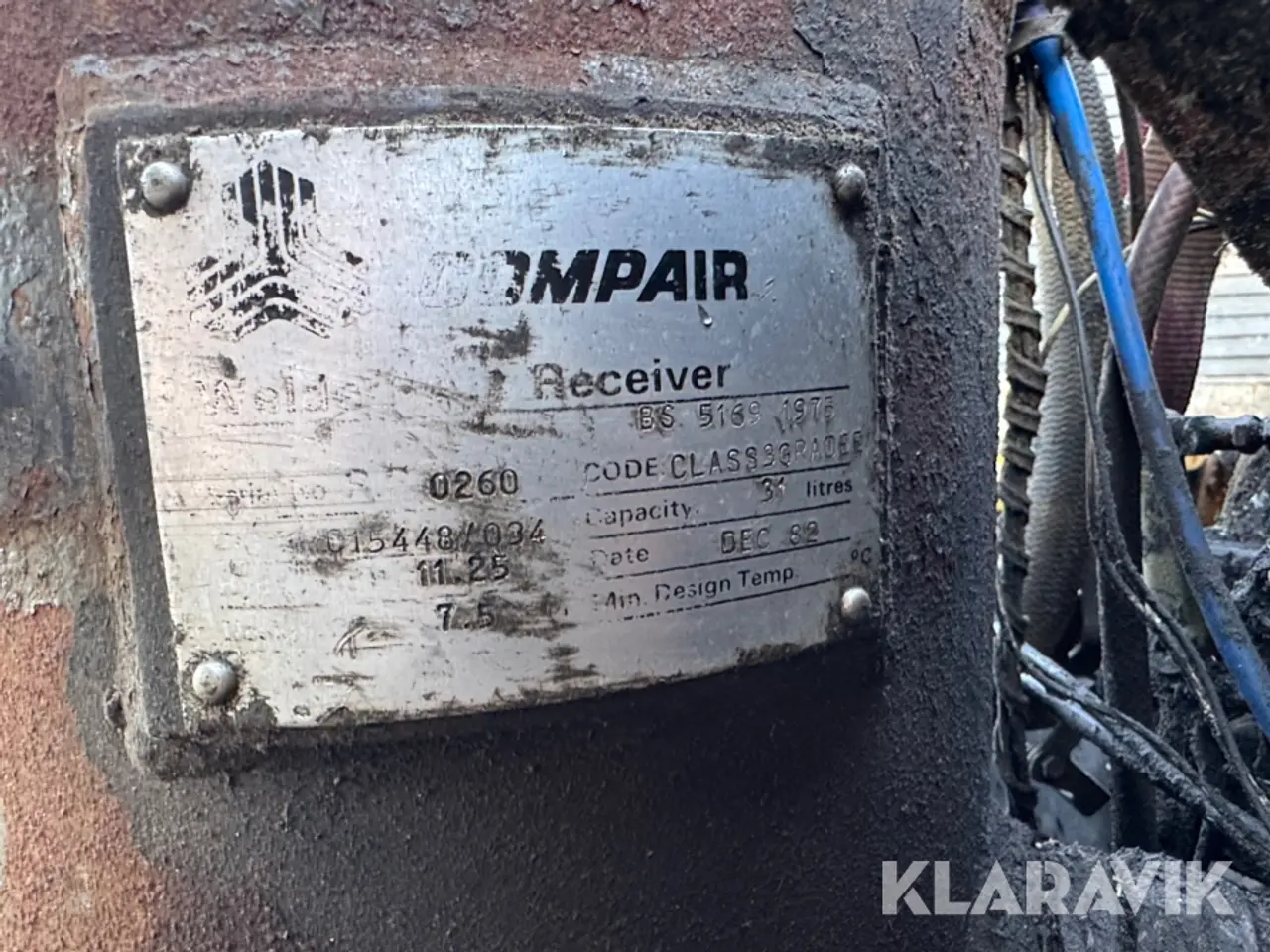 Billede 6 - Skruekompressor Compair Welder Receiver Classs3GRADER