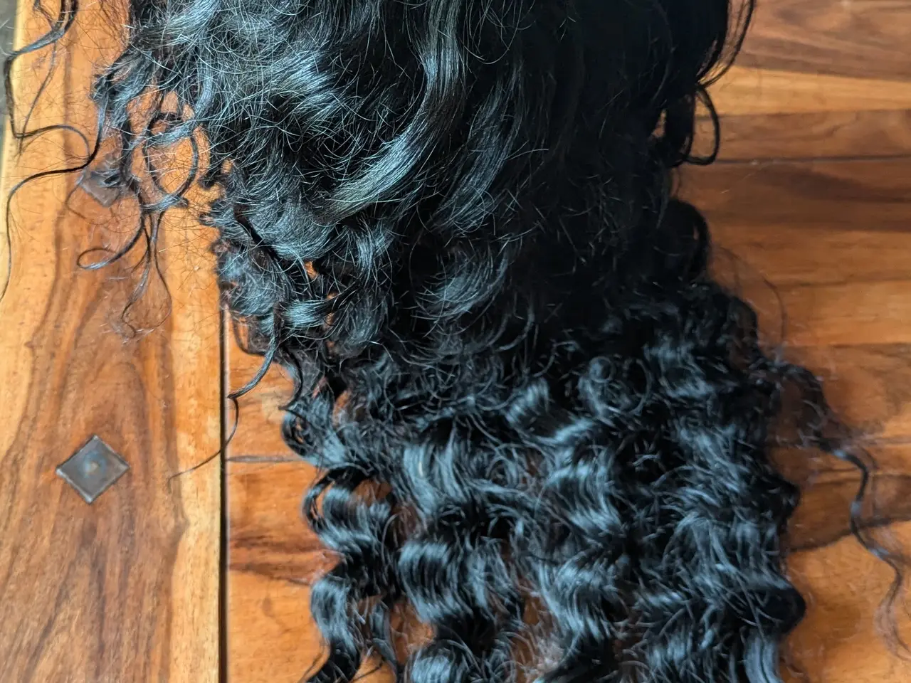 Billede 8 - Kvalitet limfri paryk virgin human hair 106 cm
