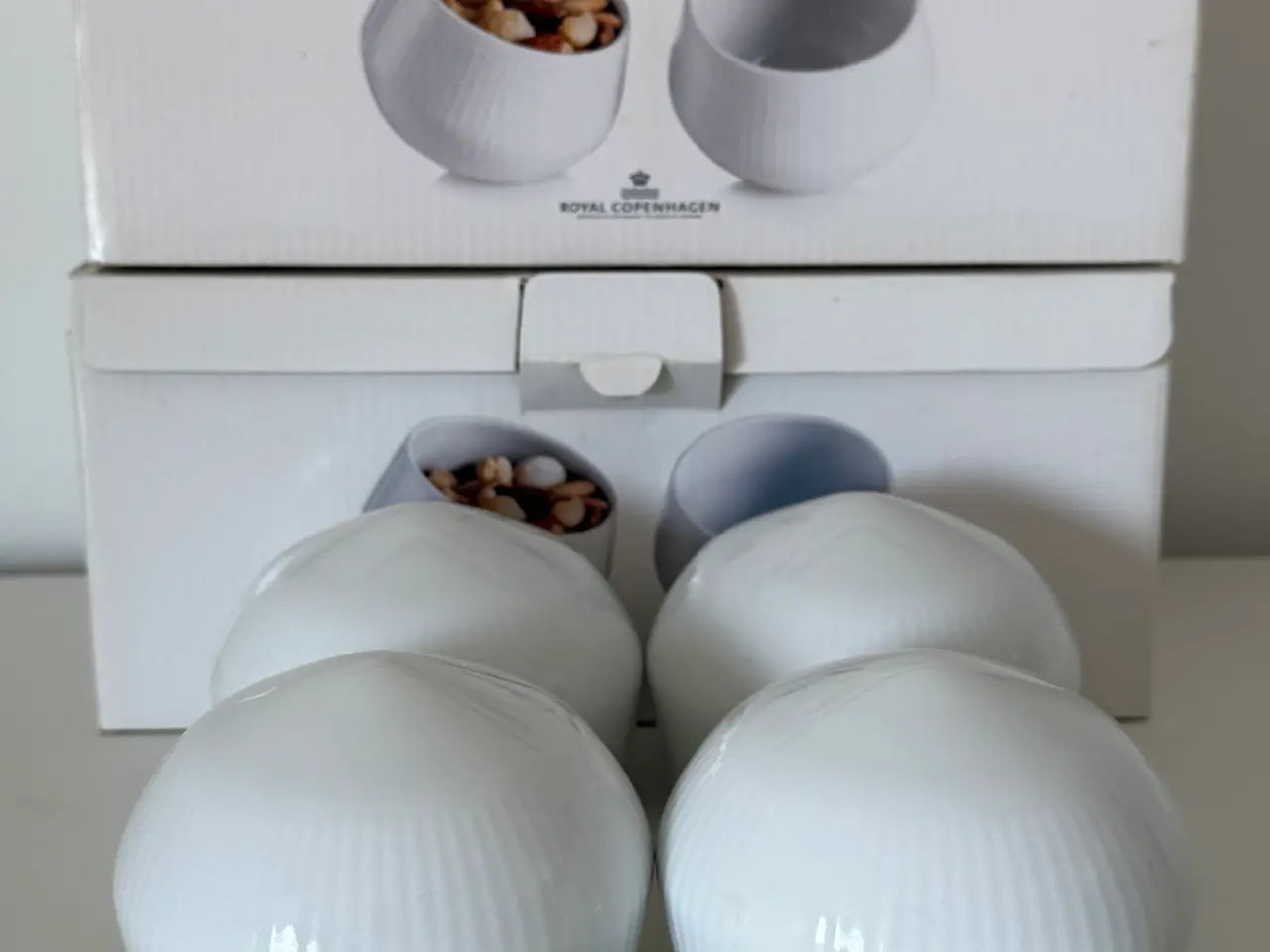 Billede 11 - Royal Copenhagen White Fluted Snack Bowls i 2 stk.