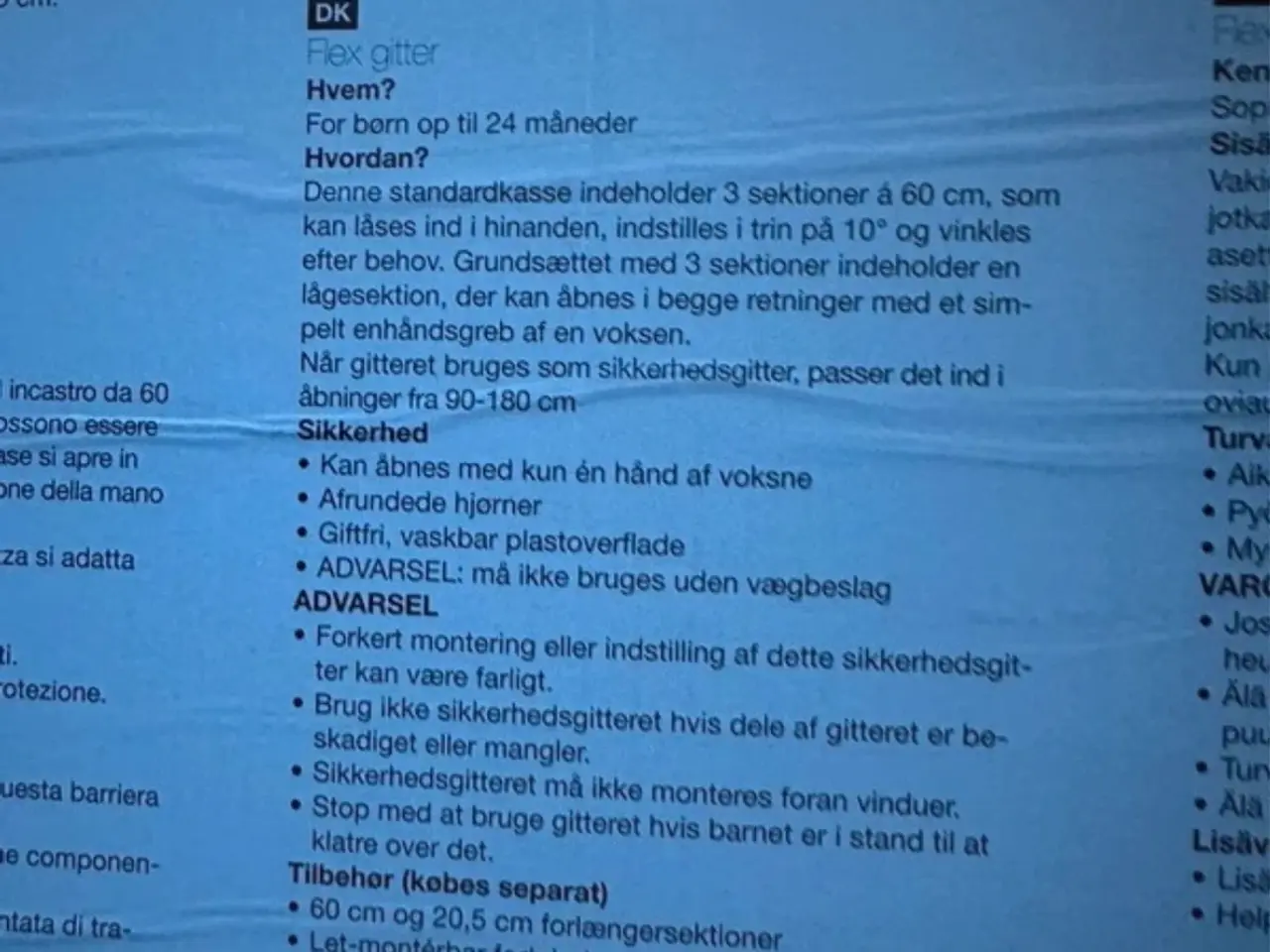 Billede 4 - Børne gitter beskrivelse på billederne 