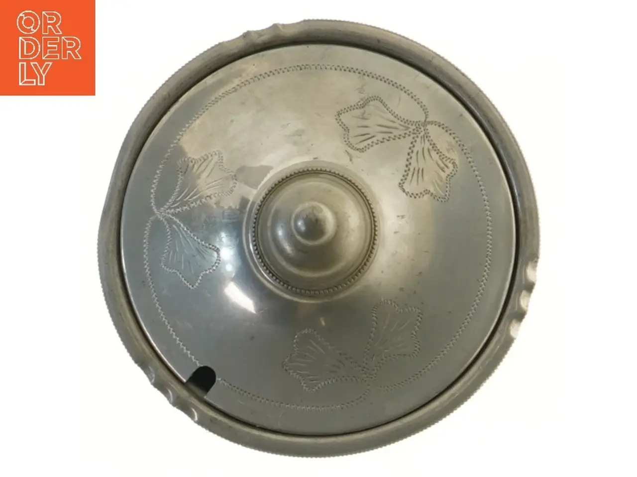 Billede 3 - Svensk Tenn skål med låg (str. Ø 14x10 cm)