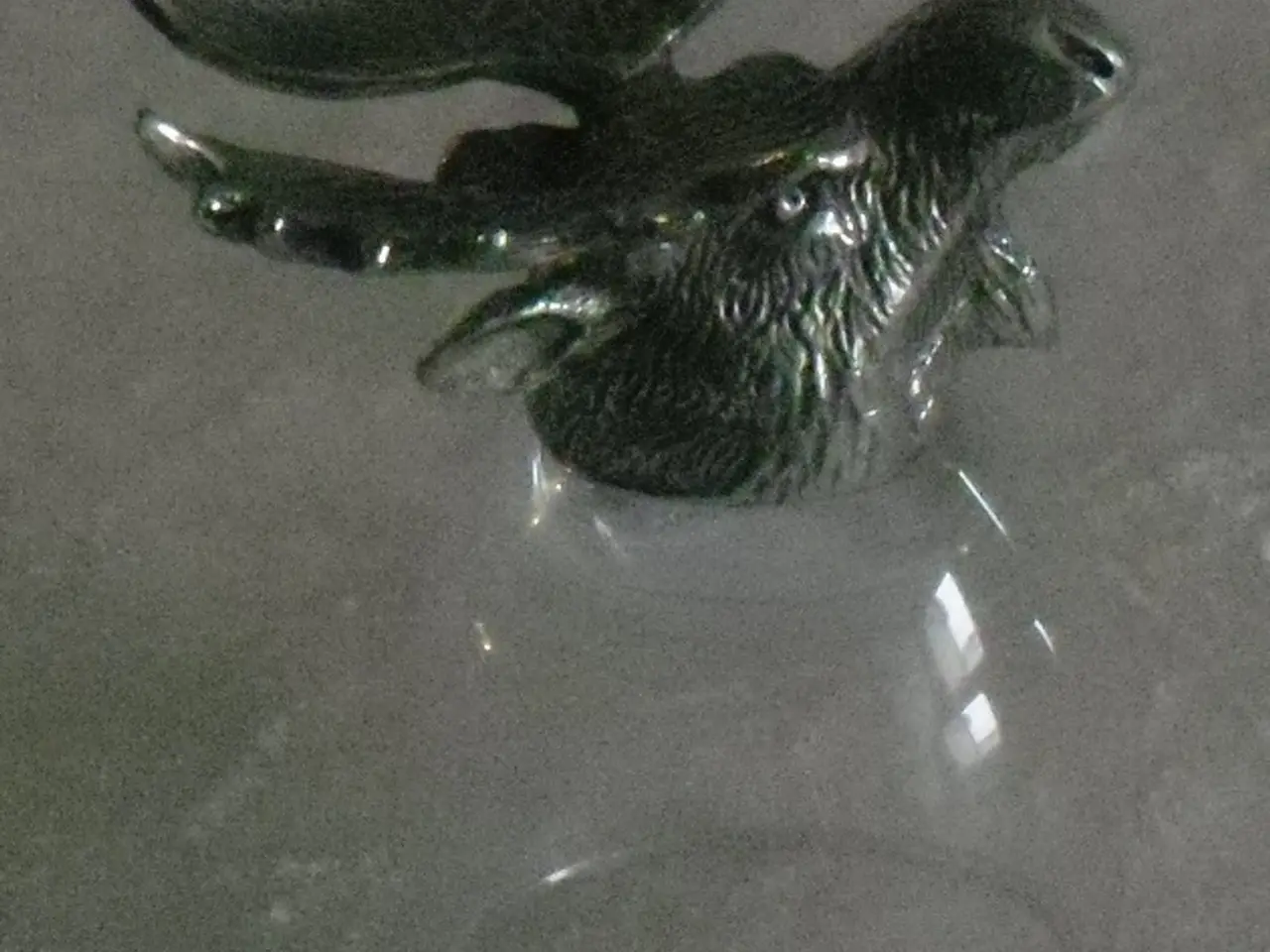 Billede 1 - Jagtglas med Hjort hoved i tin