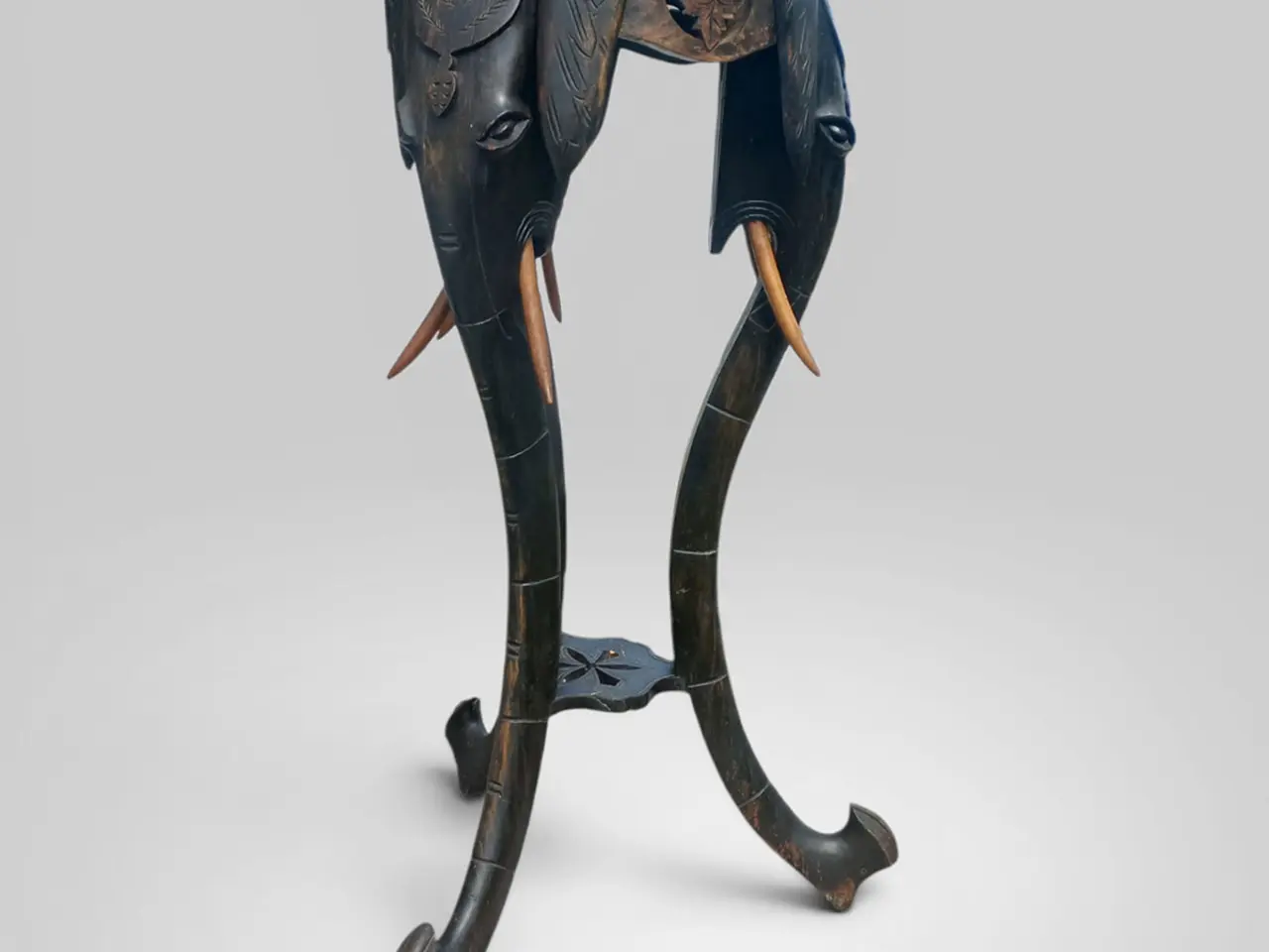 Billede 1 - Skulpturel vintage elefant plantestander