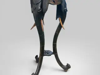 Skulpturel vintage elefant plantestander
