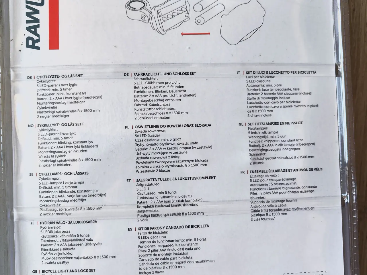 Billede 2 - Rawlink cykellygte og lås sæt *NY*