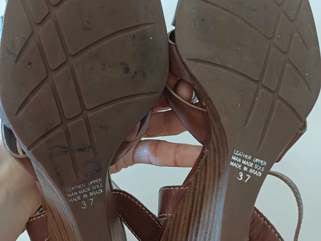 Billede 5 - Bella Moda kilehæl læder sandaler
