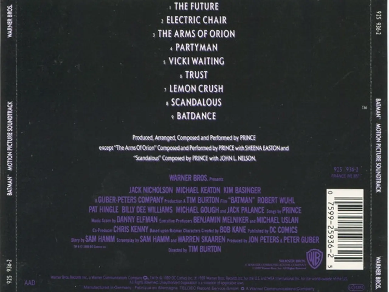 Billede 2 - Prince – Batman™ (Motion Picture Soundtrack) – CD