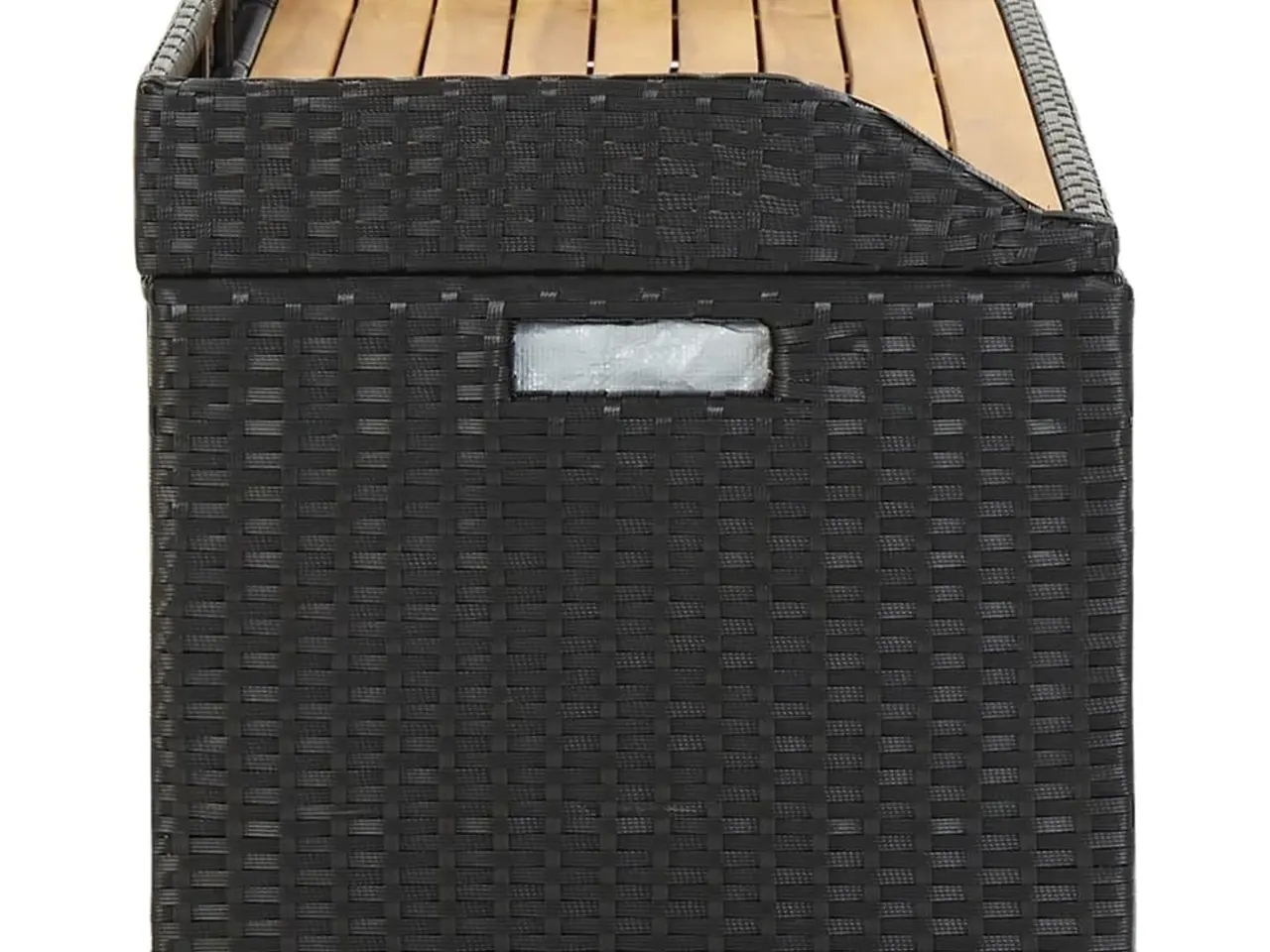 Billede 5 - Havebænk med opbevaring 120 cm i polyrattan - sort